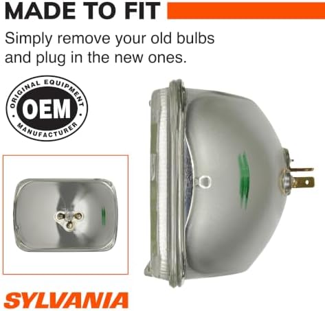 SYLVANIA - H6054 XtraVision Sealed Beam Headlight - Halogen Headlight Replacement 142x200 - Delivers More Down Road Visibility (Contains 1 Bulb)