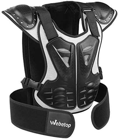Webetop Kids Dirt Bike Chest Protector Motocross Adjustable Youth Chest Protector Shock-Resistant Dirt Bike Gear for ATV, Cycling | Youth Riding Gear, Adjustable Fit, Lightweight Design, Multi-Sport Use, Growth-Friendly Wear, Easy On and Off