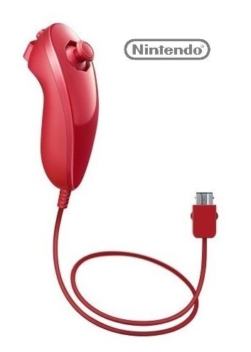 Nintendo Red Nunchuk for Wii U / Wii (Renewed)