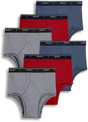 Jockey Classic Full Rise Brief- 6 Pack - 100% Cotton Underwear for Men