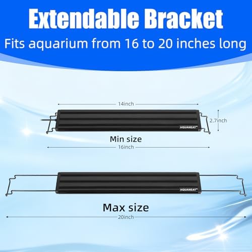 AQUANEAT LED Aquarium Light Full Spectrum 12 Inch Fish Tank Light Fresh Water