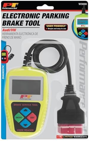Performance Tool W3000 Automotive Electronic Parking Brake Tool | Reads diagnostic codes. Opens and closes calipers. Bleeds brakes. Works on VW, Audi