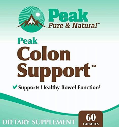 Peak Pure & Natural Colon Support - Colon Cleanse and Detox Supplement for Digestive Health - Gut Health Support with Inulin and Senna Leaf Extracts - with Fiber, Prebiotics, and Probiotics - 1 Pack