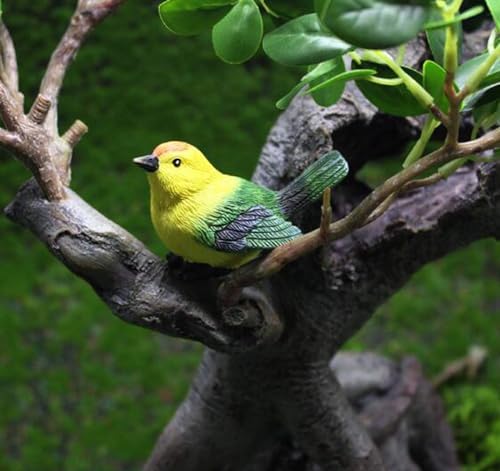 3 Pcs Miniature Bird Decorative Figurines Garden Statue Birds Figures Decor Mini Bird Figures Animal Cake Topper Flower Pots Plant Ornaments Fairy