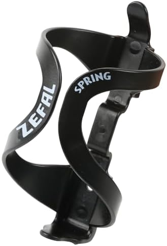 Zefal Spring Bottle Cage – Black, Lightweight 46g Flexible Thermoplastic Resin Water Bottle Holder, Universal 70–80 mm Fit