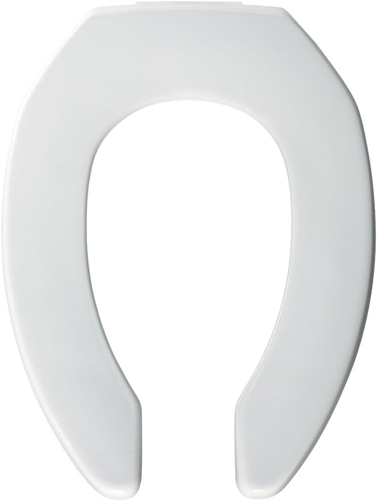 BEMIS 2L2155T 000 Medic-Aid 2" Lift Raised Open Front Plastic Toilet Seat, ELONGATED, Long Lasting Solid Plastic, White