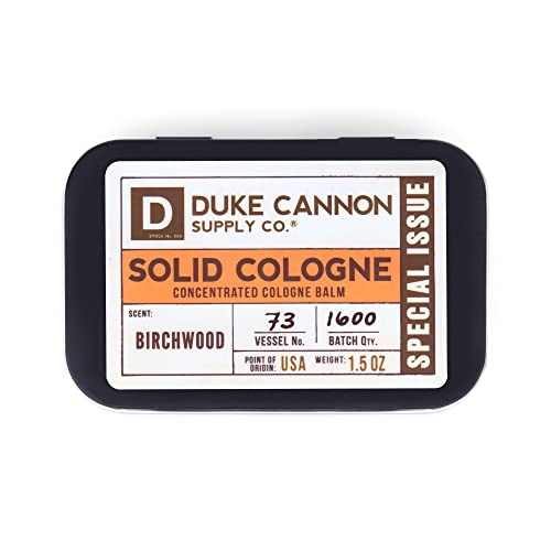 Duke Cannon Solid Cologne for Men, Bourbon Scent, Concentrated Balm, 1.5 oz | Woodsy charred oak barrel aroma inspired by classic bourbon craftsmanship