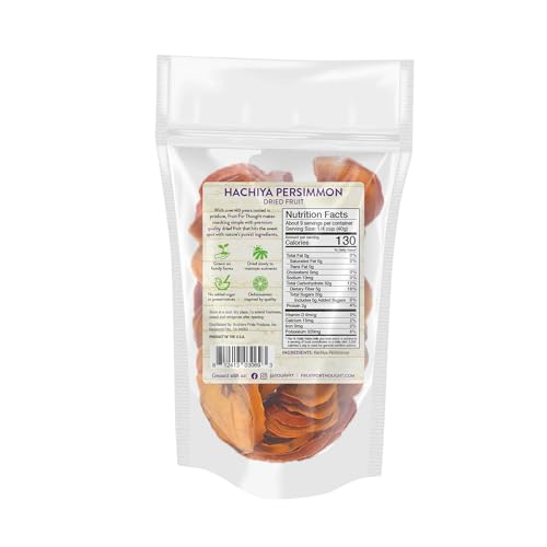 Fruit for Thought Dried Persimmons, No Sugar Added, 12 oz, Pack of 2
