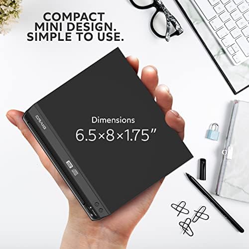 Craig CVD401A Compact HDMI DVD Player with Remote in Black | Compatible with DVD-R/DVD-RW/JPEG/CD-R/CD-R/CD | Progressive Scan | Up-Convert to 1080p |
