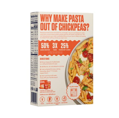 Banza Penne Pasta from Chickpeas - Gluten Free, High Protein, and Lower Carb Protein Penne Chickpea Pasta - 8oz