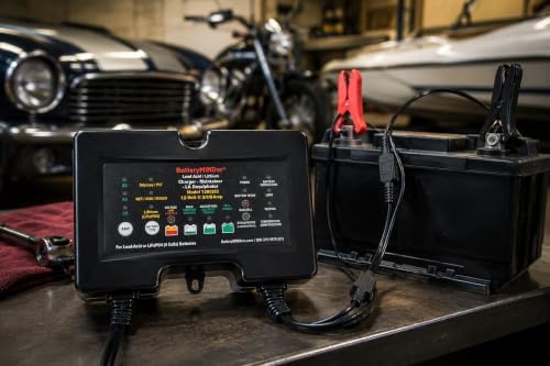128CEC2 12V 2/4/8 Amp Smart Trickle Charger, Automatic Battery Maintainer & Desulfator for Lead Acid & LiFePO4 Batteries, AGM, Marine, RV & Odyssey