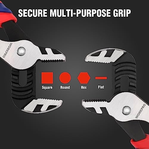 WORKPRO 3 Piece Groove Joint Plier Set