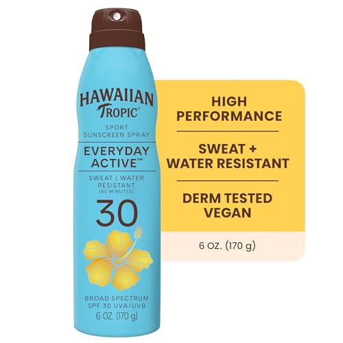 Hawaiian Tropic Island Sport Sunscreen Spray, Clear Coconut, 6 Ounce