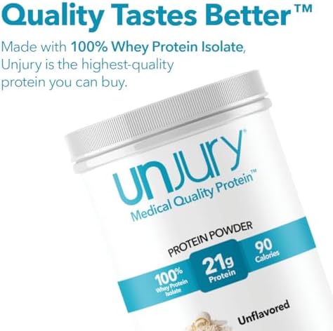 Unflavored Protein Powder | 21g 100% Whey Isolate Protein Powder | Unflavored Whey Protein Powder | Low Carb and Sugar Free Whey Protein Isolate | Gluten Free | Certified Kosher | 15 Servings