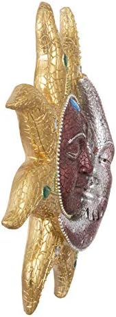 George S. Chen Imports Polyresin Orange Mosaic Face Sun with Yellow Mosaic Moon, 13", Multicolor (SS-G-63046)