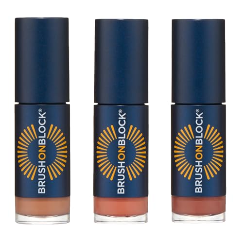 Brush On Block Full Face Sun Protection Kit, Translucent Mineral Powdered Sunscreen & Protective Lip Oil SPF 30, Reef Friendly, FSA HSA Eligible