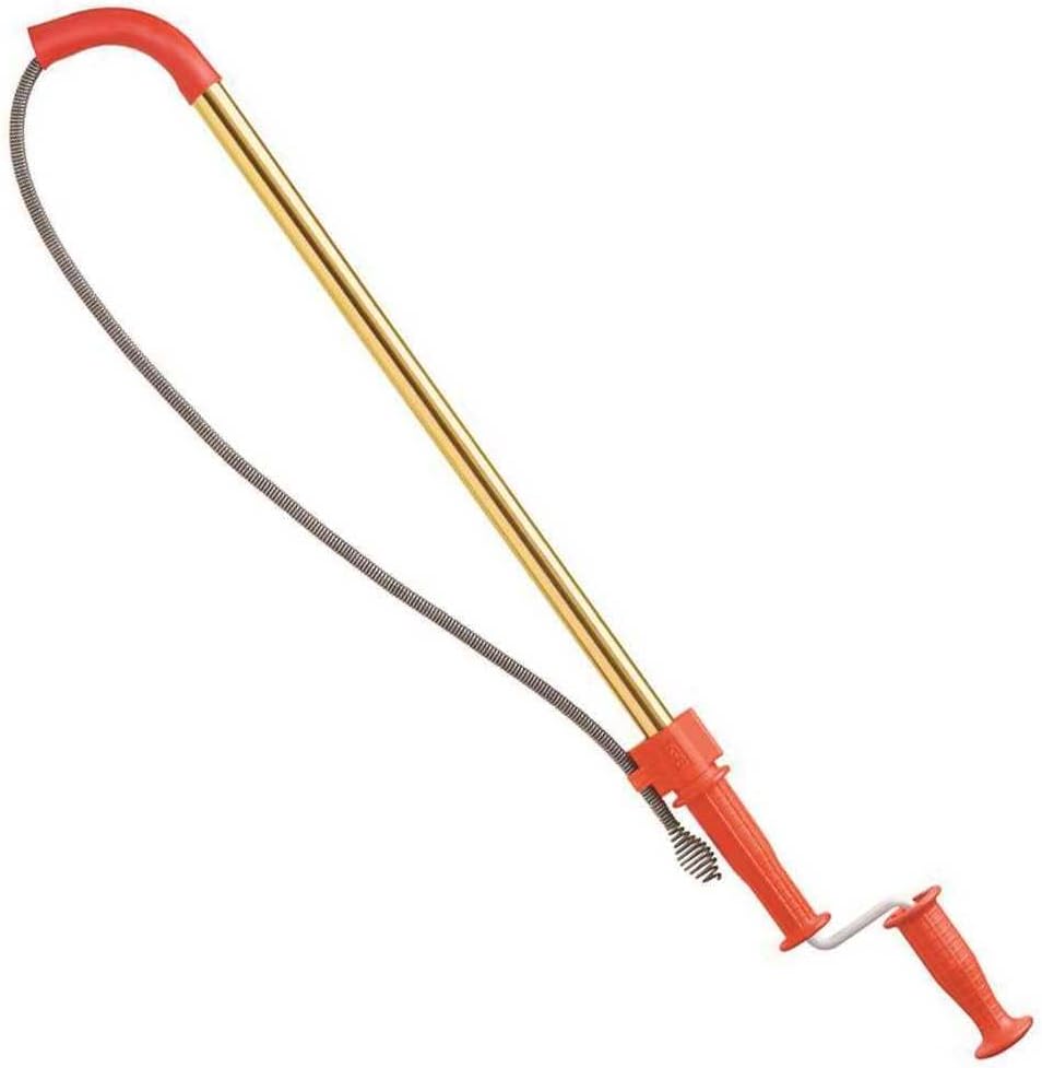RIDGID 59802 K-6DH Hybrid Toilet Snake Auger with 6' Heavy-Duty Drop Head Tri-Wrap Cable, Manual or Cordless Drill Operated Plumbing