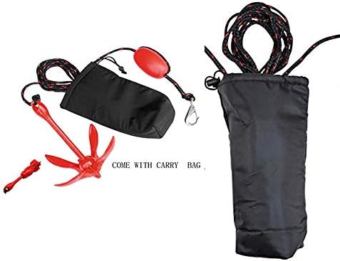 3.5-Pound Folding Anchor Kit Kayak Anchor Accessories Grapnel Boat Anchors with 65 Ft Anchor Rope Float and Carrying case Perfect for Kayaks Canoes