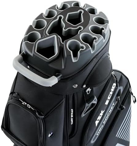 ASK ECHO T-Lock 3.0 Golf Cart Bag, Quiet 14-Way Full-Length Divider
