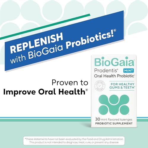 BioGaia Prodentis | Dental Probiotic Lozenges | Promotes Healthy Gums & Teeth | Defends Against Dental Problems | Replenishes Oral Microbiome