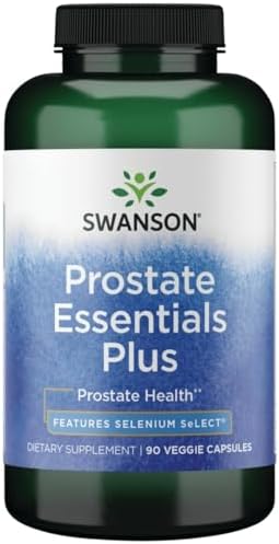 Swanson Prostate Essentials Plus Herbal Supplement for Men Over 40 Seeking Urinary and Prostate Health (180 Veggie Capsules)