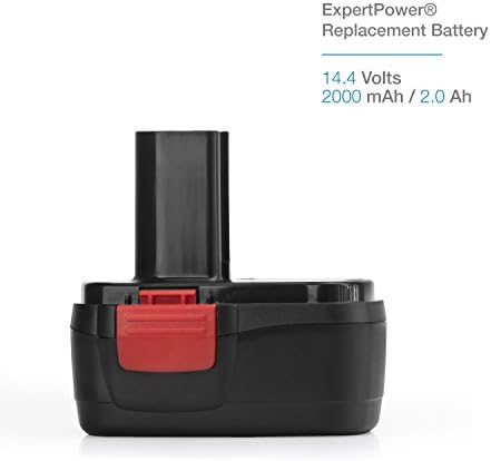 ExpertPower 14.4v 2.0Ah/ 2000mAh NiMh Battery for Craftsman 11044, 130279002, 130251008, 1325101, 1322522