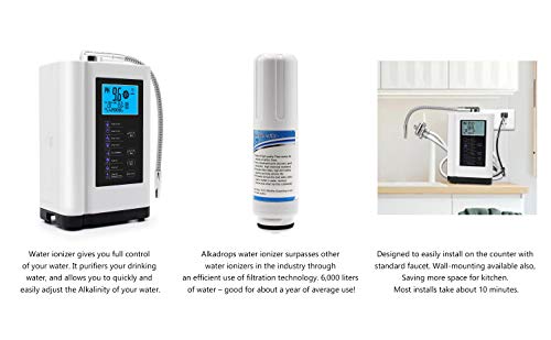 Water Ionizer, Water Purifier Machine PH 3.5-10.5 Alkaline Acid Water Machine, Up to -500mV ORP, 8000 Liters Per Filter, 7 Water Settings