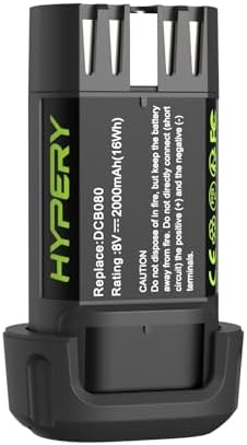8V 2000mAh Li-ion Replacement Battery with Higher Safety and Longer Runtime - Compatible with Dewalt DCB080, DW4390, DCF680N1