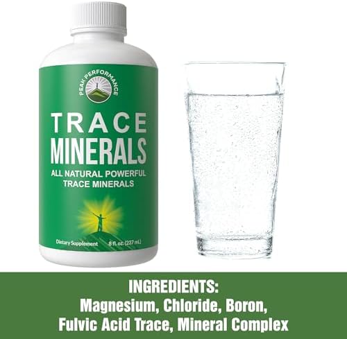 Peak Performance Ultra High Purity Trace Minerals Liquid Drops for Water