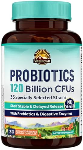 VITALITOWN Probiotics 120 Billion CFUs | 36 Strains