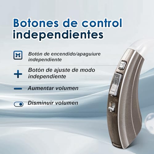 Britzgo BHA-220D Silver Hearing Amplifier, Modern and Fashion Designed Adjustable Tube to Fit Both Ears, Silver/Gray