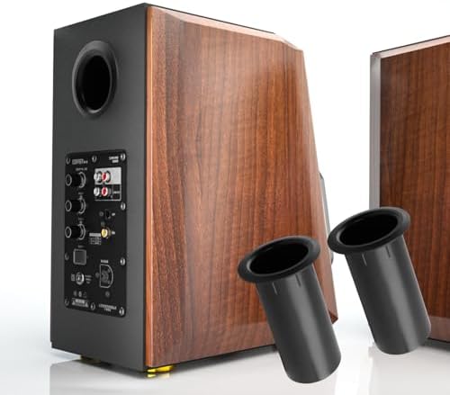 T Tulead 4.72"x2.68" ABS Speaker Port Tubes 2-Inch Installation Dia 4PCS | Speaker Cabinet Port Tube, Black Bass Air Ports