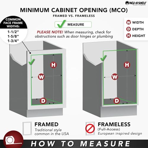 Rev-A-Shelf 35 Qt Aluminum Bottom Mount Double Pullout Waste Container w/Soft-Close for Base Kitchen Cabinets, Min. 15" Opening Width, Silver & White, 5349-15DM18-2