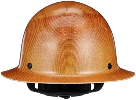 MSA Skullgard Full-Brim Hard Hat with Suspension - Non-Slotted Cap, Made of Phenolic Resin, Radiant Heat Loads up to 350F, Standard Size Hard Hat | Fas-Trac III Ratchet Suspension