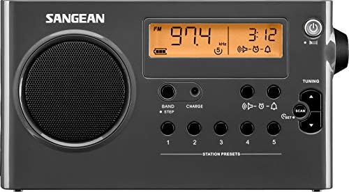SANGEAN SG-106 AM/FM Compact Digital Tuning Portable Receiver (Black)