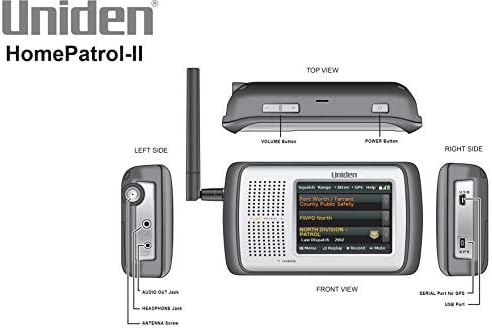 Uniden HomePatrol-2 Color Touchscreen Simple Programing Digital Scanner, TrunkTracker V and S, A, M, E, Emergency/Weather Alert, Digital Capable