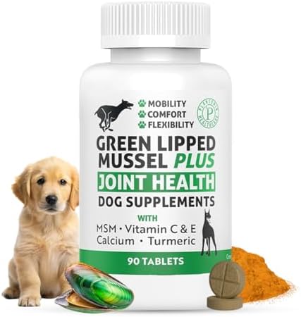 Green Lipped Mussel for Dogs – High Strength Hip & Joint Supplement for Dogs with Omega-3 – Supports Dog Joint Health