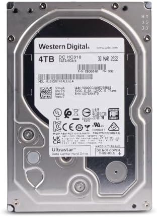 Hitachi 2022 HGST WD Ultrastar HUS726T4TALE6L4 4TB 7200 RPM 512e SATA 6Gb/s 3.5-inch Internal Hard Disk Drive (Renewed)