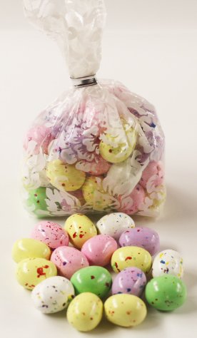 Scott's Cakes Speckled Chocolate Malted Eggs in a 1 Pound Bunny Hop Bag
