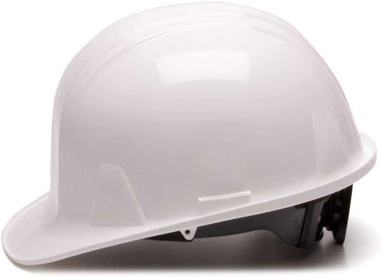 Pyramex SL Series Cap Style Hard Hat with 4 Point Ratchet - Durable HDPE Shell for Reliable Impact Protection, Rain Trough, Low Profile Design, Lightweight Comfort for All Head Sizes