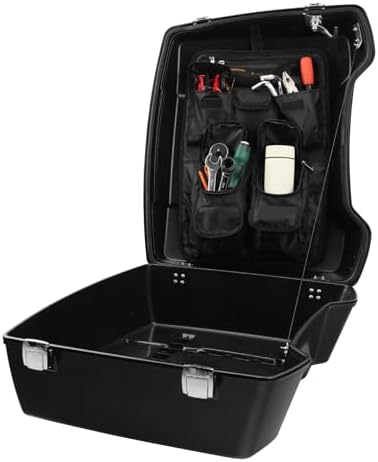 TCMT Motorcycle Saddle Bag Lid Organizer for Harley Touring Road King Street Electra Road Glide FLH/T 1999-2013