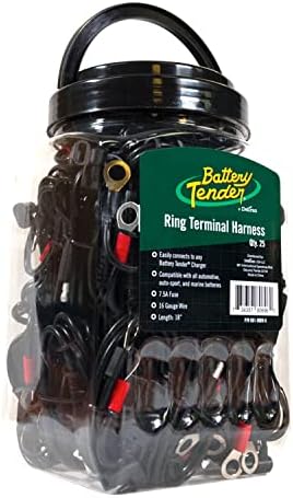 Battery Tender Ring Terminal Harness Accessory Cable - 18 inch Cord Adapter with SAE Quick Disconnect - Easy Quick Convenient for Motorcycles, Cars, ATVs and More - 081-0069-6