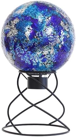 Echo Valley Blue/Aqua Gazing Globe, Hand Crafted Glass Globe, Outdoor Décor, 10 inch
