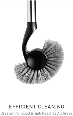 simplehuman Toilet Brush with Caddy Stainless Steel, Black