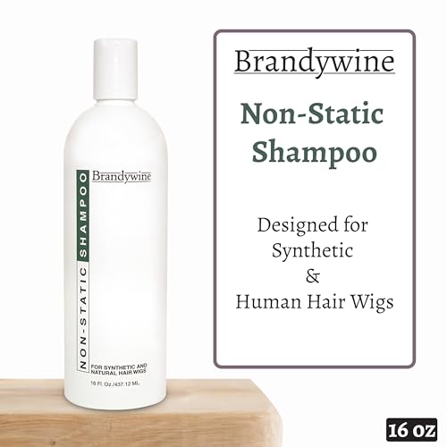 Non Static Shampoo for Synthetic & Human Hair Wigs, Hairpieces - 8 Fl Oz