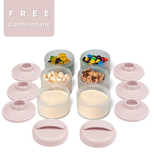 Termichy Stackable Formula Dispenser Portable Milk Powder Container, 2 Pack