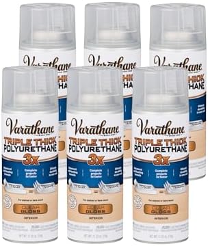 Varathane Triple Thick Polyurethane Gloss Wood Finish | One Coat Protection, Self-Leveling Formula, Scratch And Stain Resistance, Crystal Clear Finish, Quart