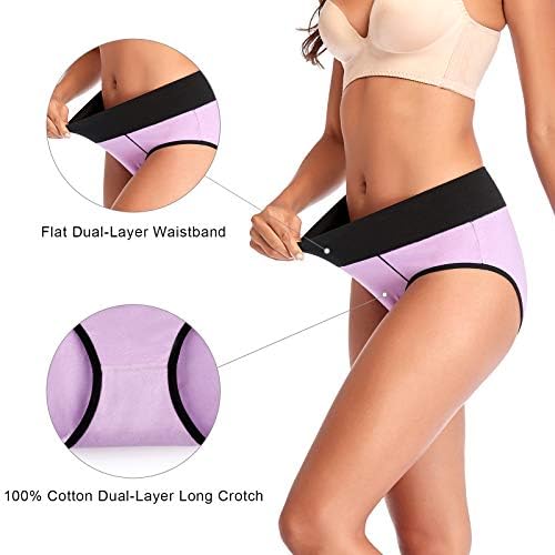 Annenmy Postpartum Underwear Women High Waisted Cotton Underwear Breathable C Section Panties Tummy Control Briefs