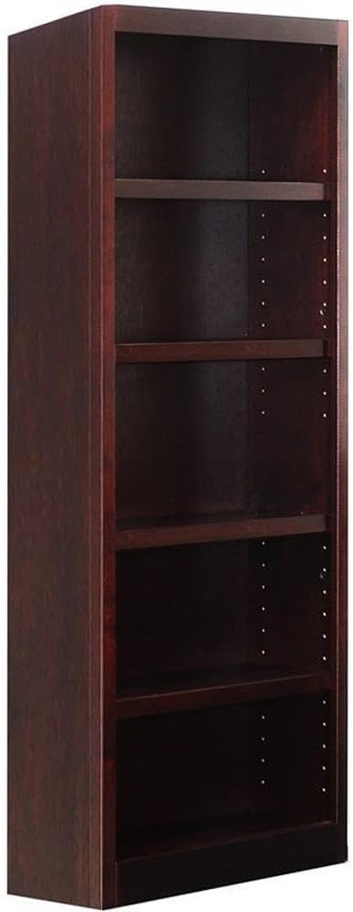 Concepts In Wood Midas Five Shelf Bookcase 72" H Cherry Finish