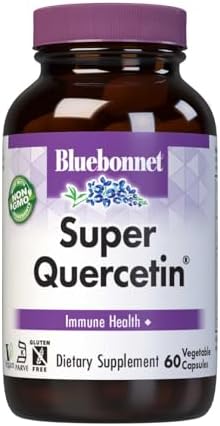 Bluebonnet Nutrition Super Quercetin Vegetable Capsules, Vitamin C Formula, Best for Seasonal & Immune Support, Non GMO, Gluten Free, Soy Free, Milk Free, Kosher, 60 Vegetable Capsules | Immune Health; Non-GMO, Vegan, Kosher Certified, Gluten-Free, Soy-F…